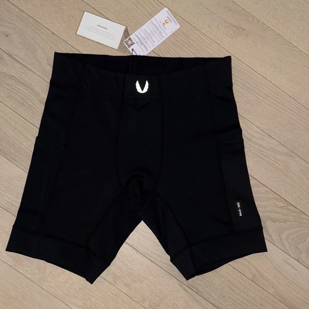 ASRV Men’s Workout Tight Shorts Size M Black - Picture 1 of 2